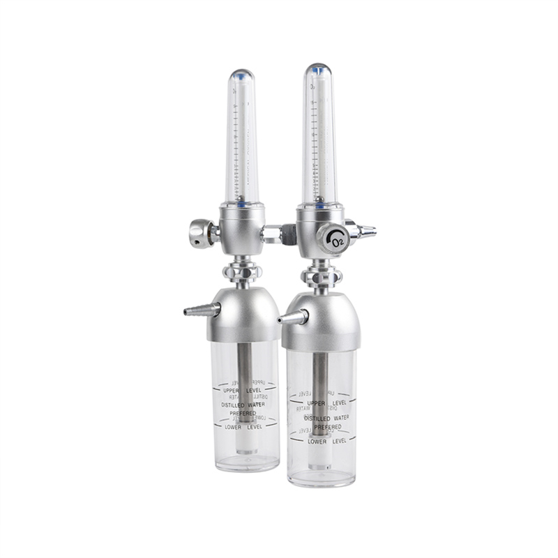 Double Connected Oxygen Regulator โรงพยาบาลแบบติดผนังใช้ DY-Q04-4 Series พร้อมช่องจ่ายน้ำสองระดับ